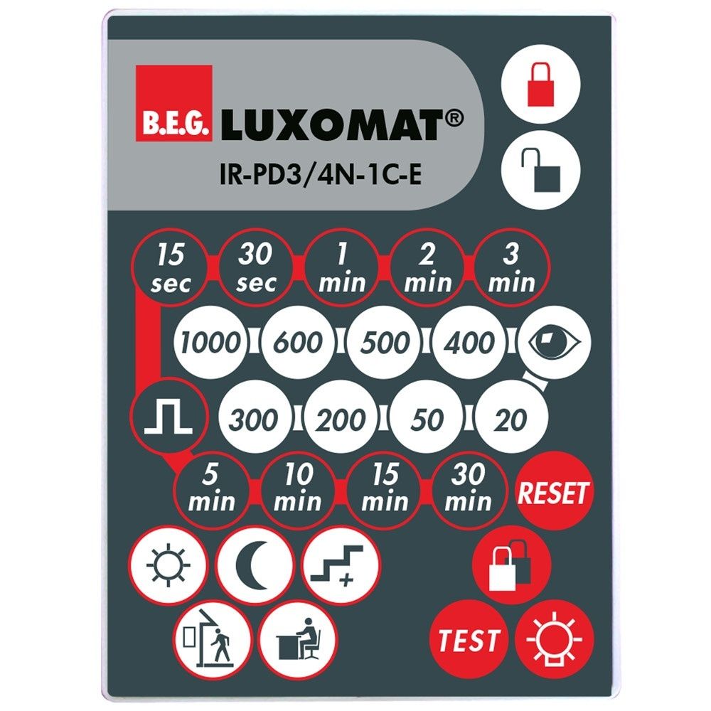 B.E.G. Brück Fernbedienung 93110 Typ IR-PD3/4N-1C-E
