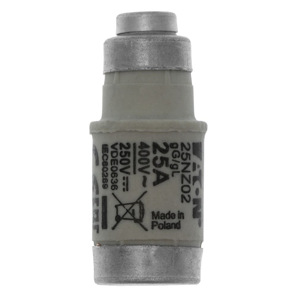 Eaton Sicherungseinsatz 25NZ02 Typ FUSE-D02 25A T GL/GG 400VAC E18 Preis per VPE von 10 Stück