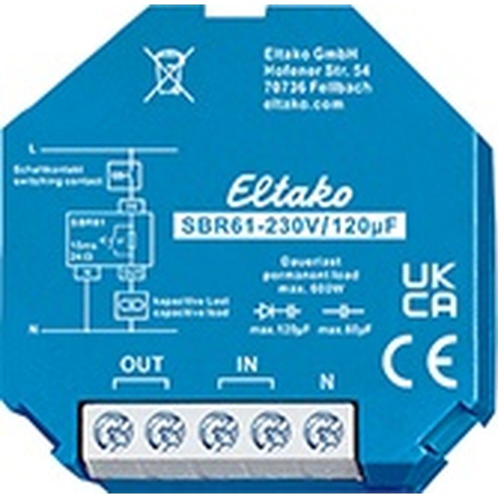 Eltako Strombegrenzungsrelais 61100330 Typ SBR61-230V/120µF