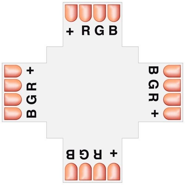 EVN RGB-Stripe Kreuz-Verbinder LSTR10RGBX