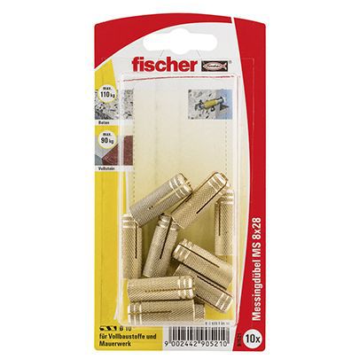 Fischer Messingdübel 090521 Typ MS 8 x 28 K Preis per VPE von 5 Stück