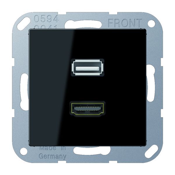 Jung HDMI USB Tragring MA A 1163 SW EAN Nr. 4011377069794