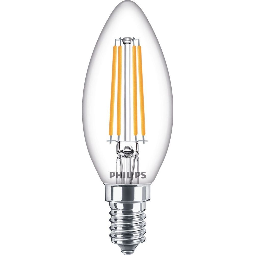 Signify Philips LED Glühfaden Kerzenlampe 34746500 Typ CorePro LEDCandle ND6.5-60W B35E14827CLG Energieeffiziens E